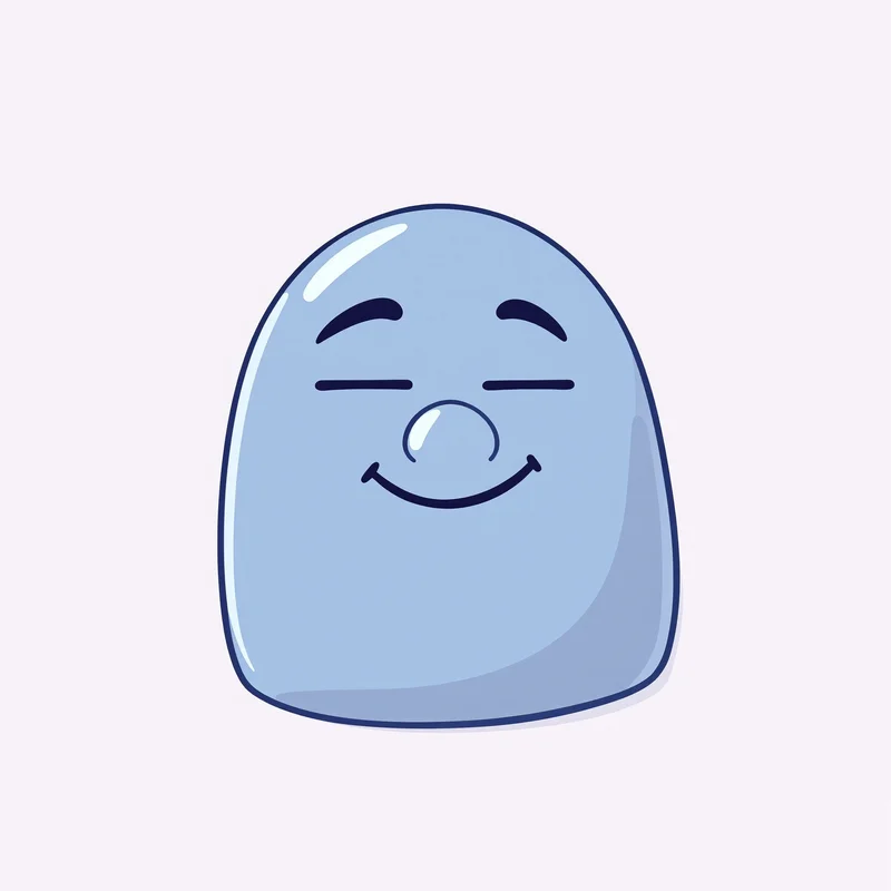 meme blob default pfp with goofy minimalist face