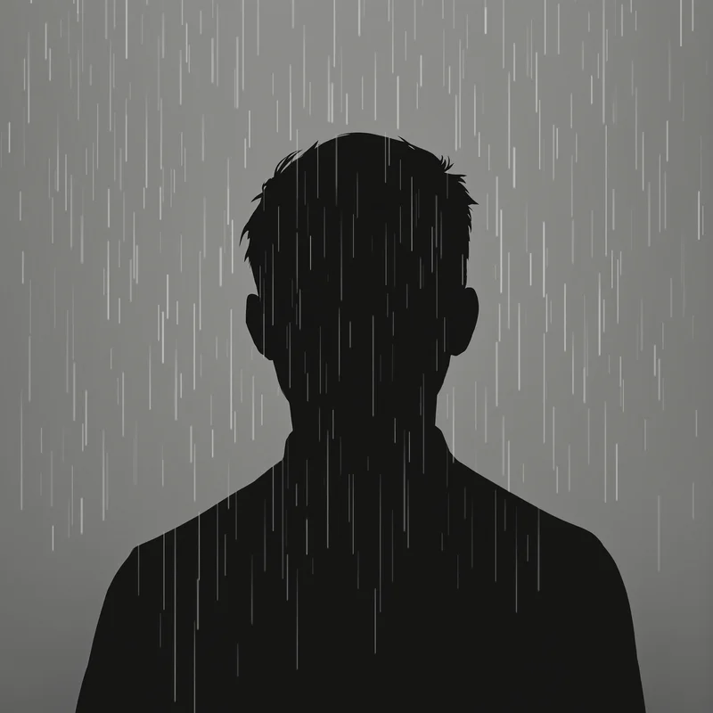 sad empty default pfp with lonely grayscale mood