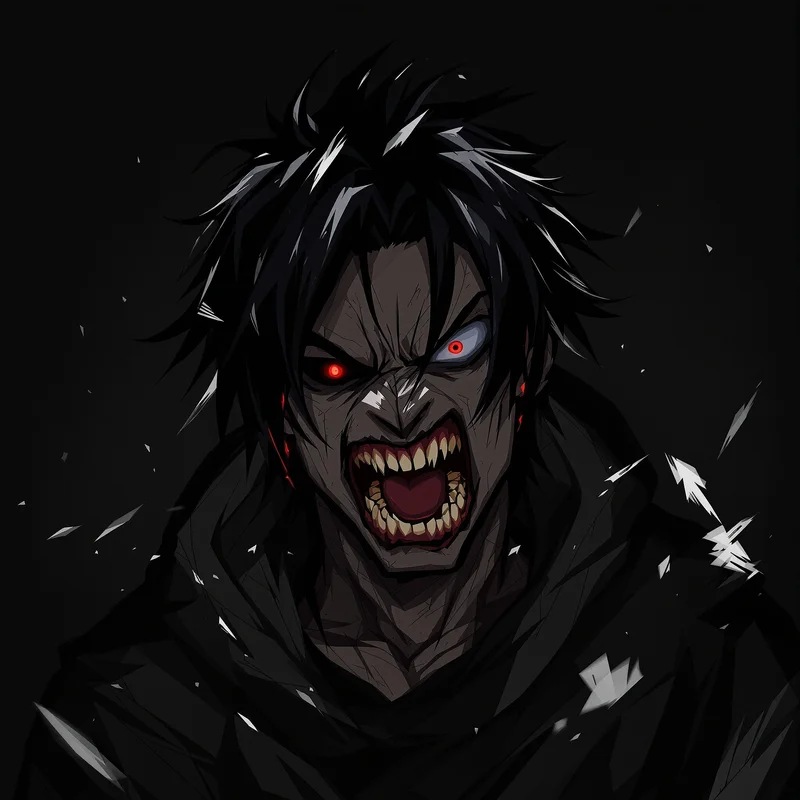 bold Denji PFP image with strong shadow edges for profile picture use