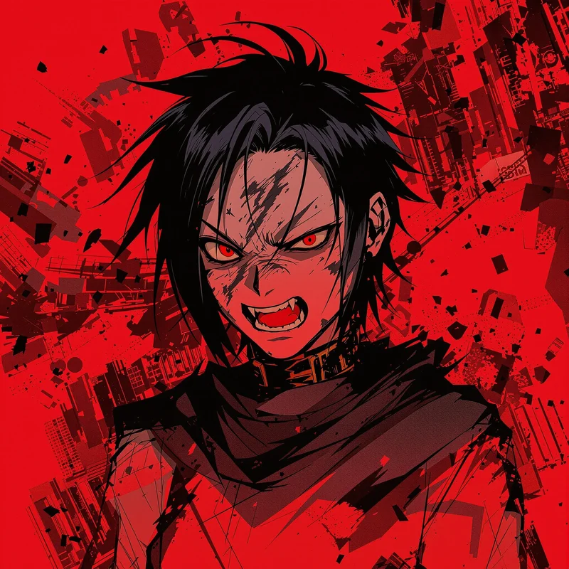 Denji PFP portrait with dramatic lighting for aesthetic profile icon