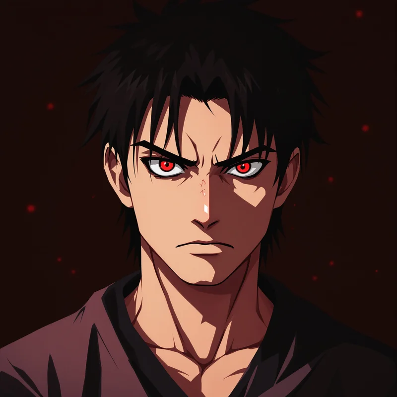 Denji anime profile picture with shadow heavy tone for digital profile identity