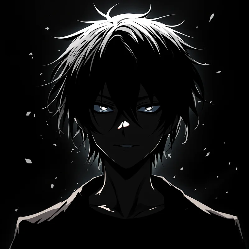 Chainsaw Man Denji avatar with minimal dark background for social media avatar