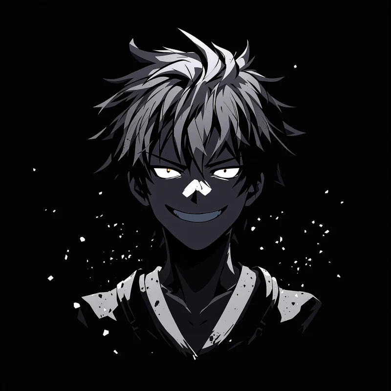 clean Denji PFP avatar with gritty texture style for digital profile identity