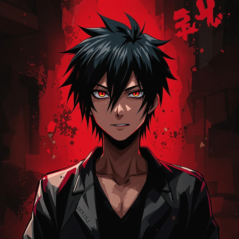 centered Denji PFP portrait with urban dark tones for messaging profile icon