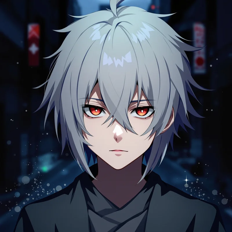 Chainsaw Man Denji avatar with sharp highlight lighting for messaging profile icon