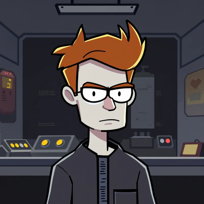 Dexter PFP avatar with vintage animation and determined mood