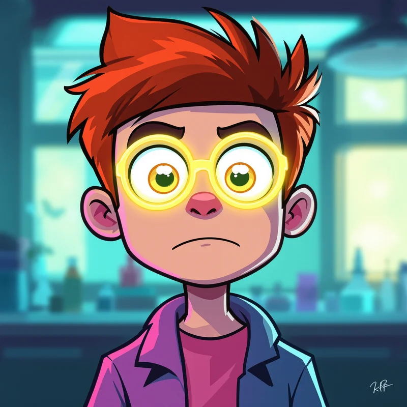 Dexter PFP avatar with minimal icon and curious mood