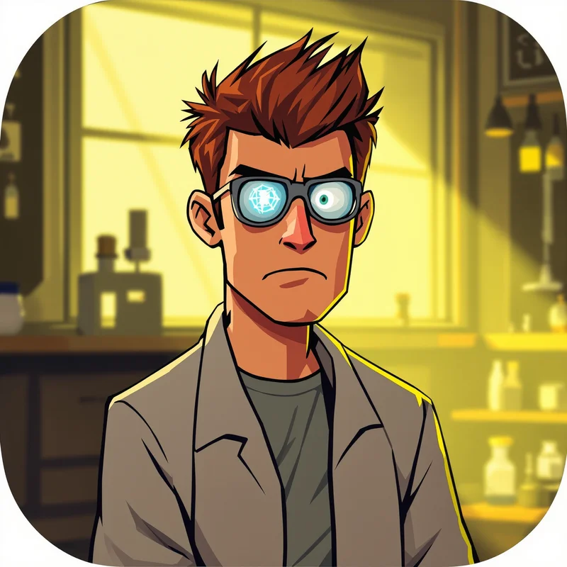 Dexter PFP avatar with blue aura and intent mood