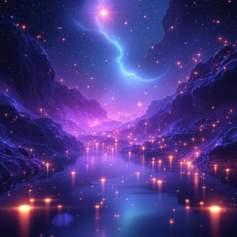 Mystic digital glow painting background