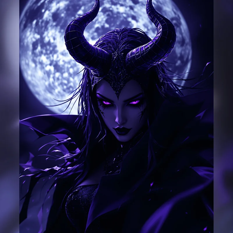 Gothic Discord PFP with moonlight and dark purple atmosphere