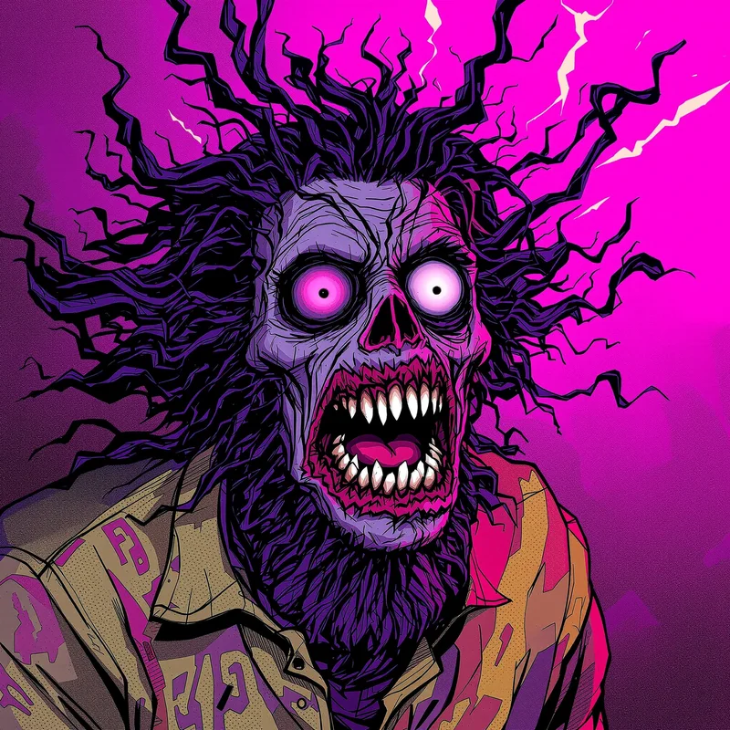 Chaotic meme Discord PFP with cursed expression