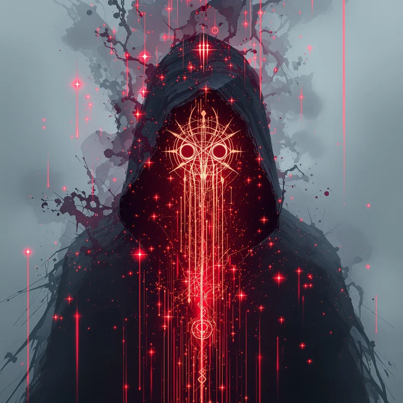 Abstract symbol Discord PFP with hidden identity atmosphere