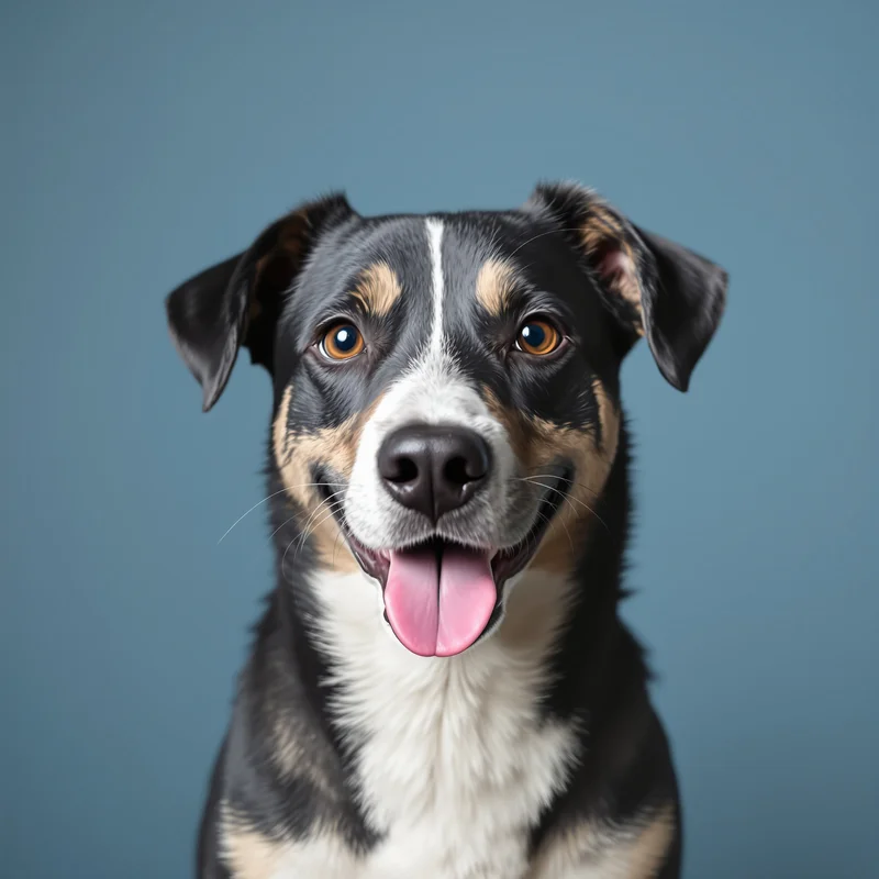 bright dog PFP profile image with soft glow lighting for social media avatar