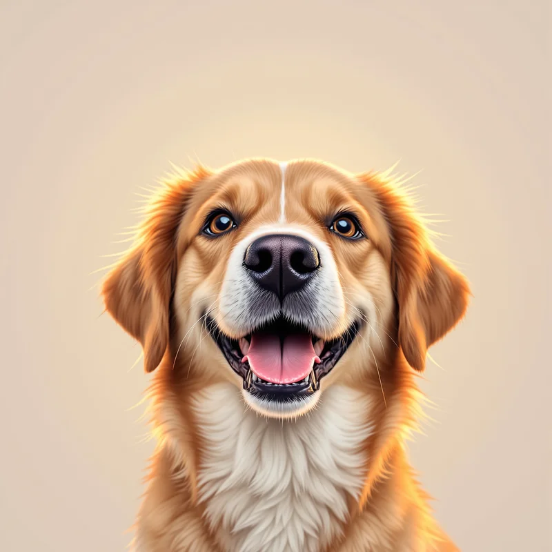 cute dog PFP portrait with warm sunlight lighting for social media avatar