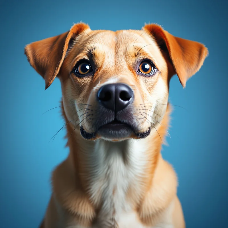 adorable dog PFP portrait with colorful aesthetic lighting for avatar styling