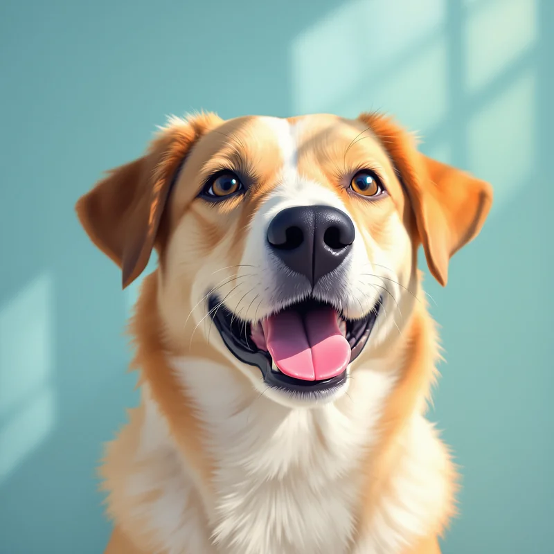 smiling dog PFP avatar with soft studio lighting for cute online identity