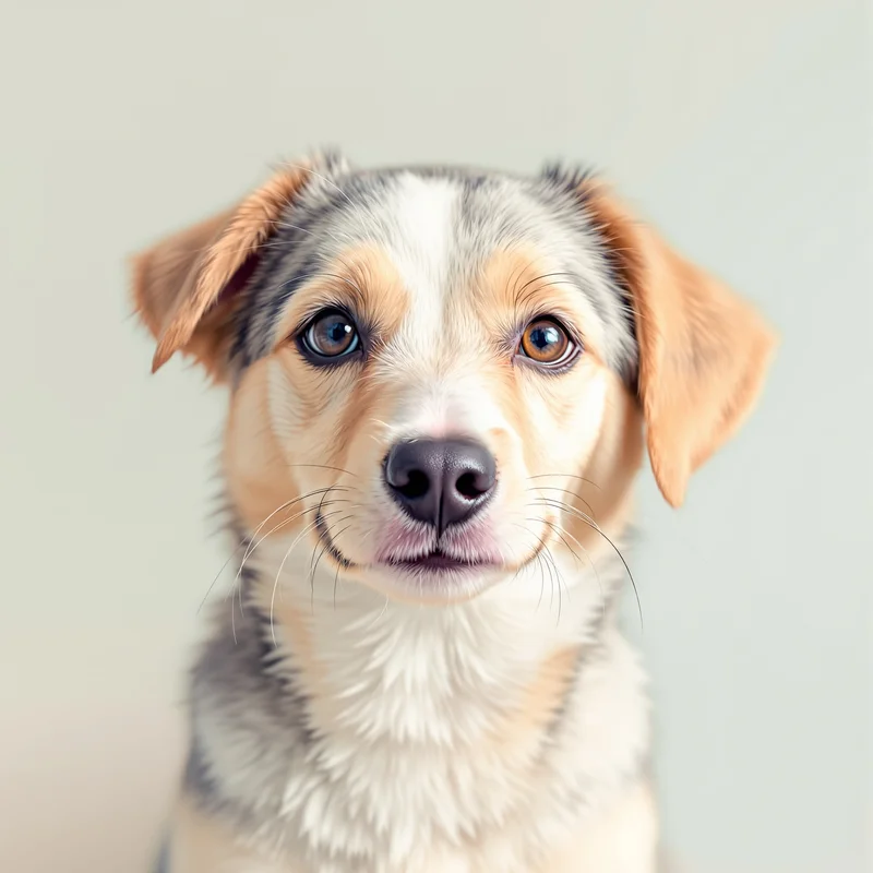 cute dog PFP portrait with dreamy pastel tones for digital profile picture