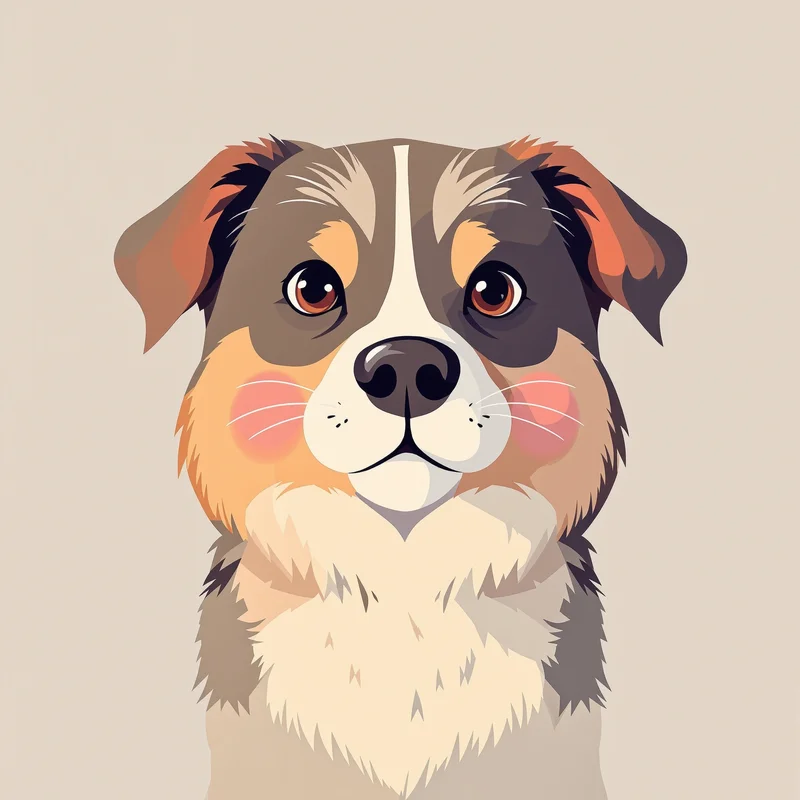friendly dog PFP image with minimal background for online avatar identity