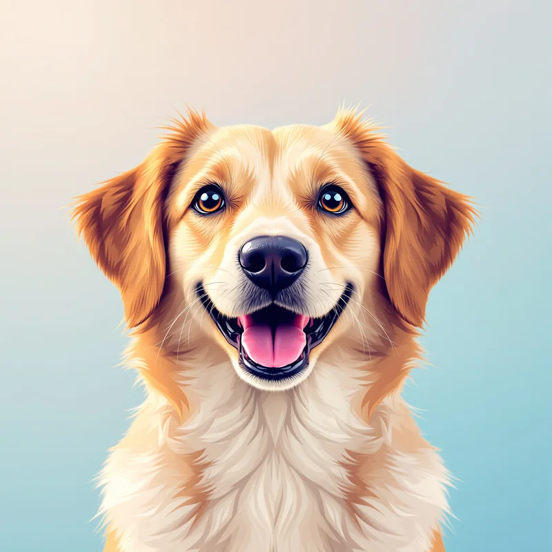 bright dog PFP profile image with dreamy pastel tones for avatar styling