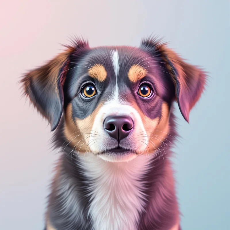 cute dog PFP portrait with soft shadow lighting for avatar styling