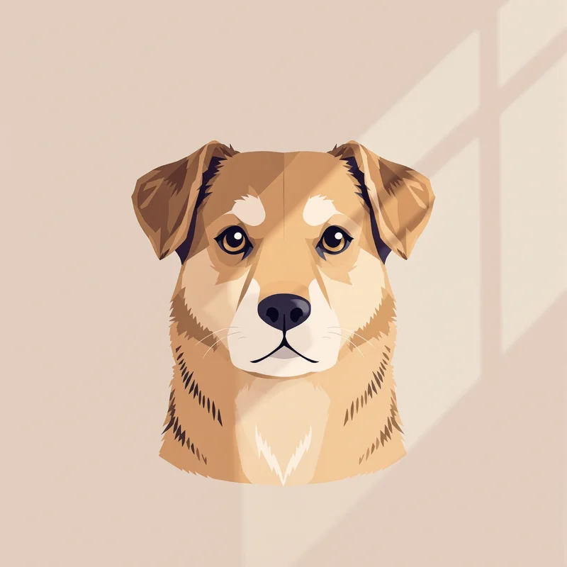 smiling dog PFP avatar with soft glow lighting for cute online identity