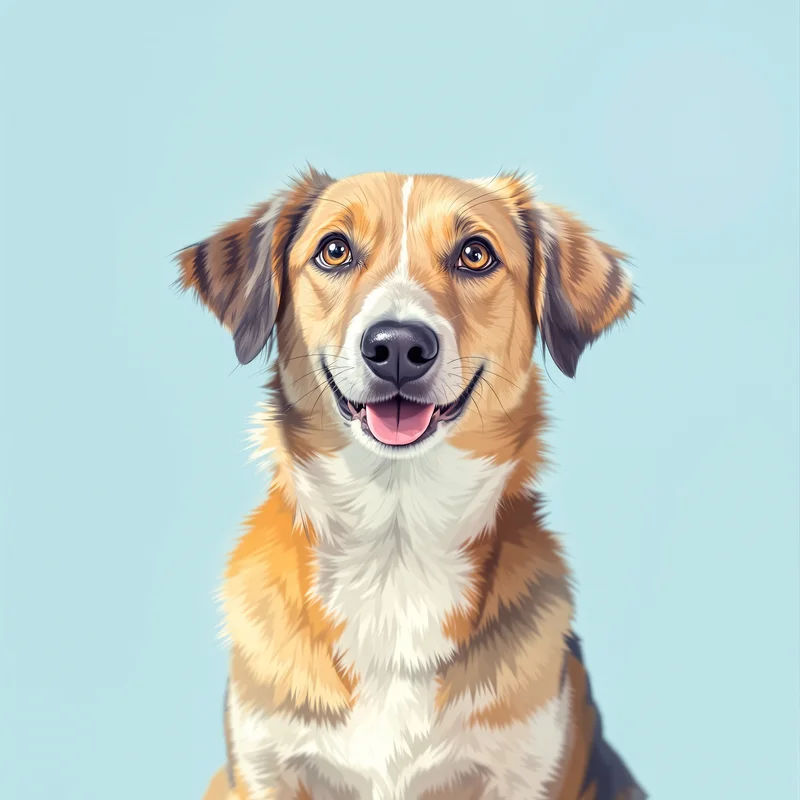loyal dog PFP portrait with soft studio lighting for avatar styling