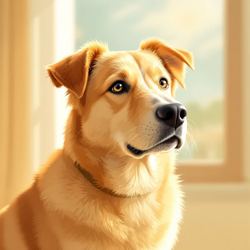 adorable dog PFP portrait with soft shadow lighting for avatar styling