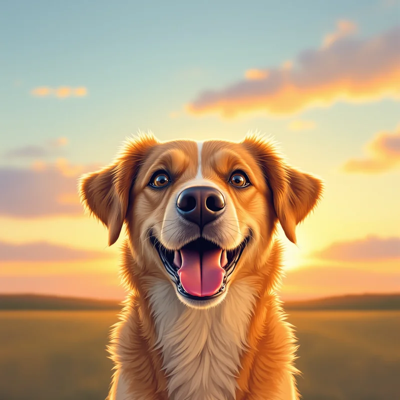 loyal dog PFP portrait with soft shadow lighting for aesthetic profile icon