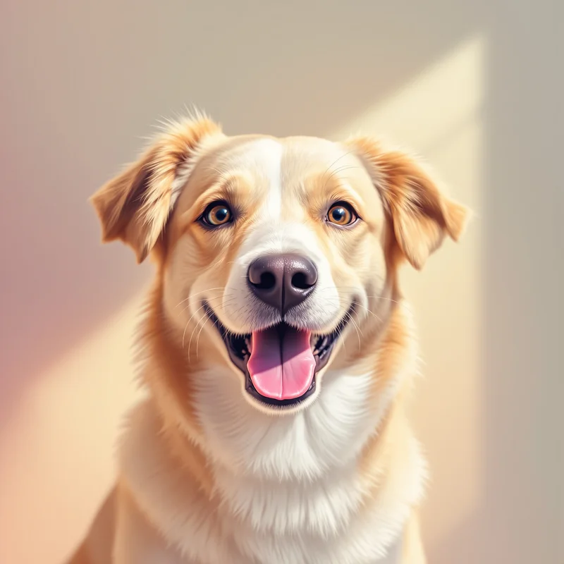 cute dog PFP portrait with warm sunlight lighting for digital profile picture