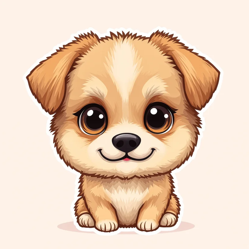 cute chibi puppy dog pfp with oversized eyes