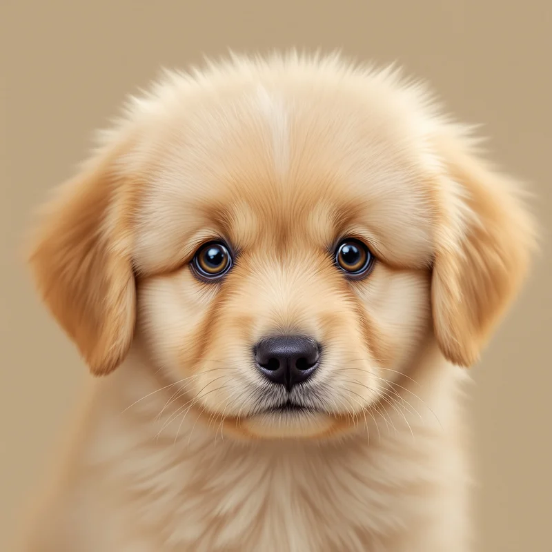 cute puppy dog pfp with fluffy fur and glossy emotional eyes
