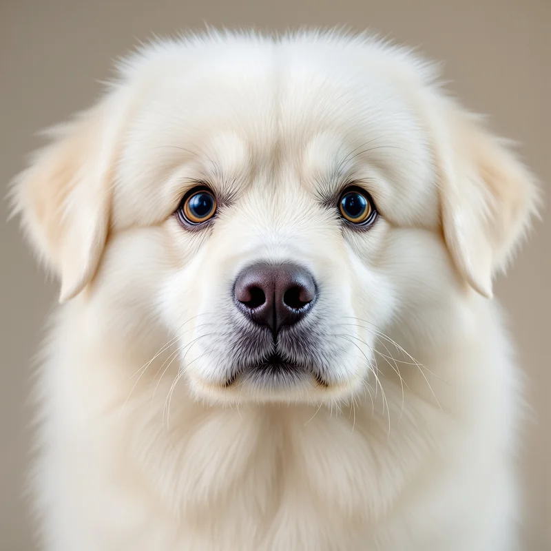 fluffy white dog pfp with cozy soft glow