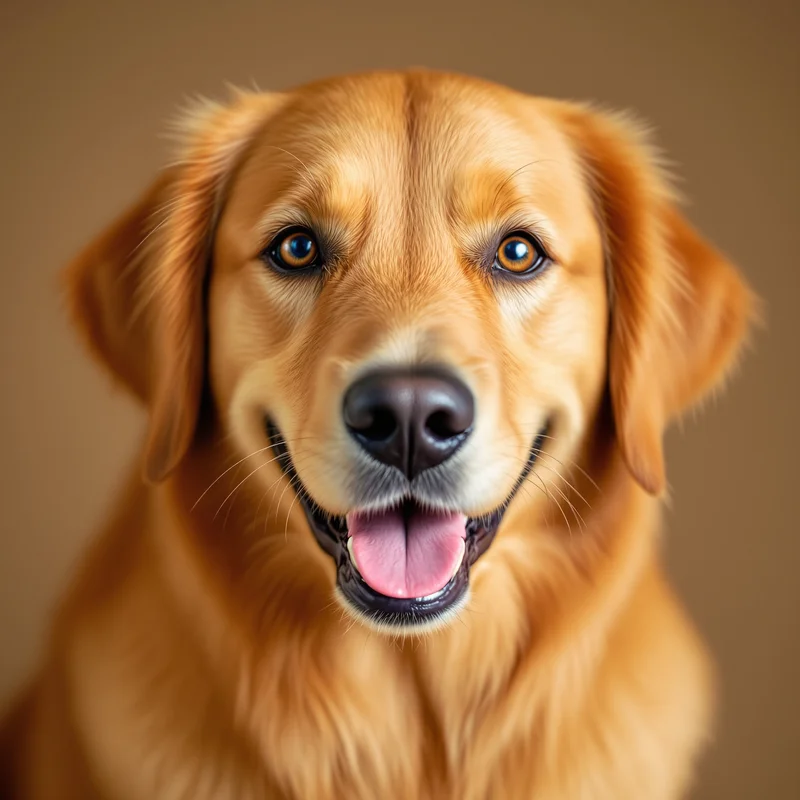golden retriever smile dog pfp with warm happy expression