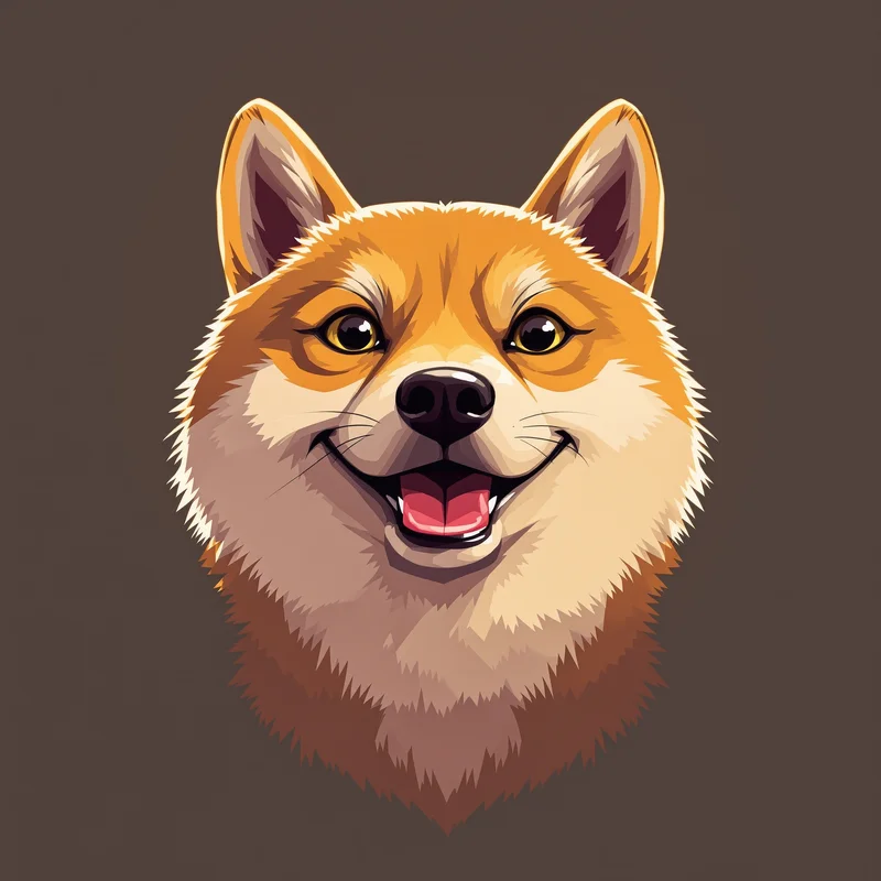 meme shiba dog pfp with goofy internet expression