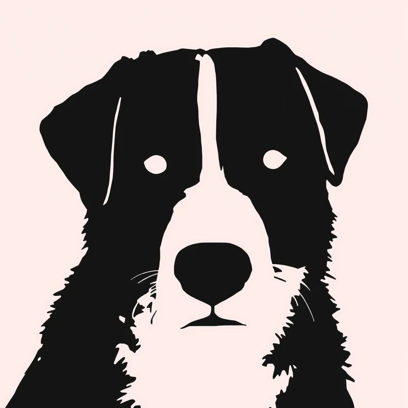 minimal silhouette dog pfp with clean readable shape