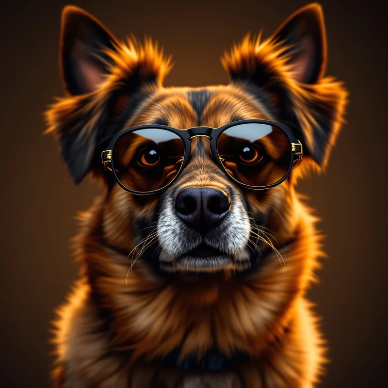 sunglasses cool dog pfp with stylish relaxed vibe