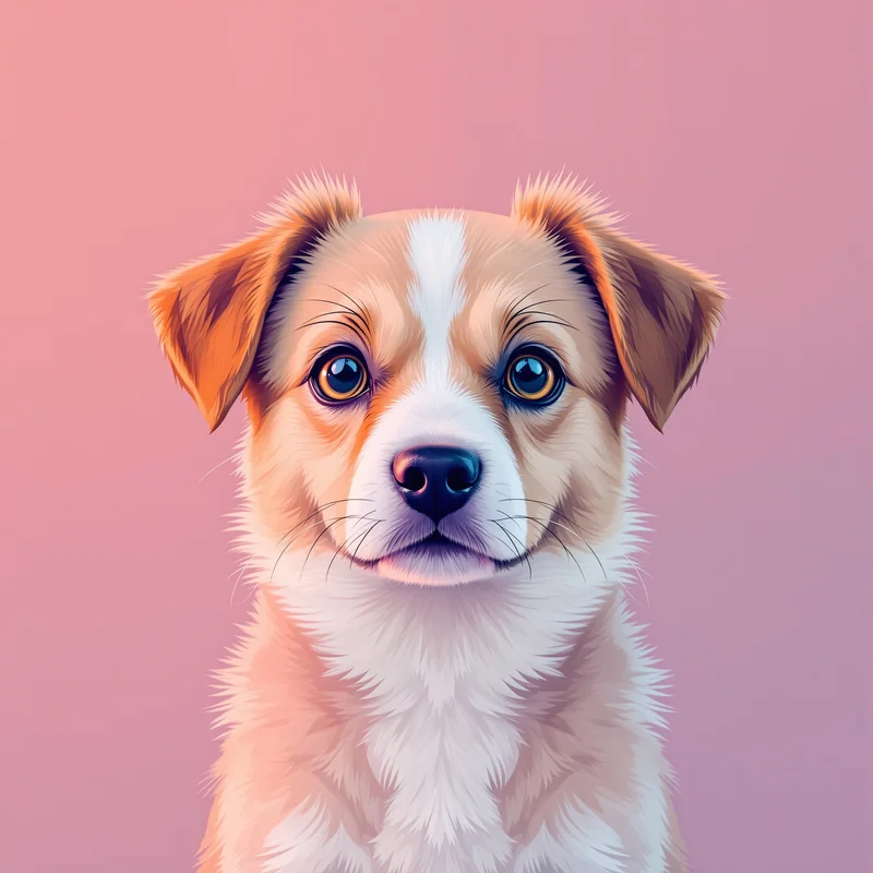 bright dog PFP profile image with warm sunlight lighting for messaging profile icons