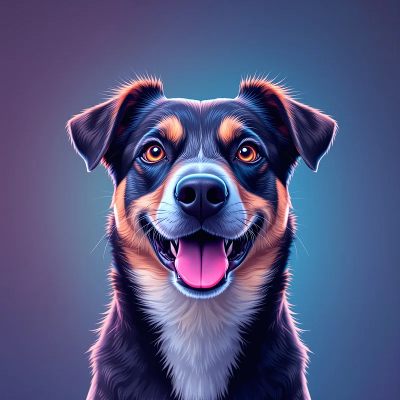 loyal dog PFP portrait with soft glow lighting for digital profile picture
