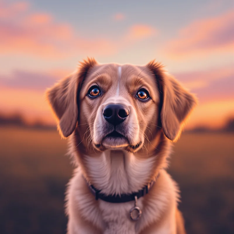 happy dog PFP avatar with soft glow lighting for online avatar identity