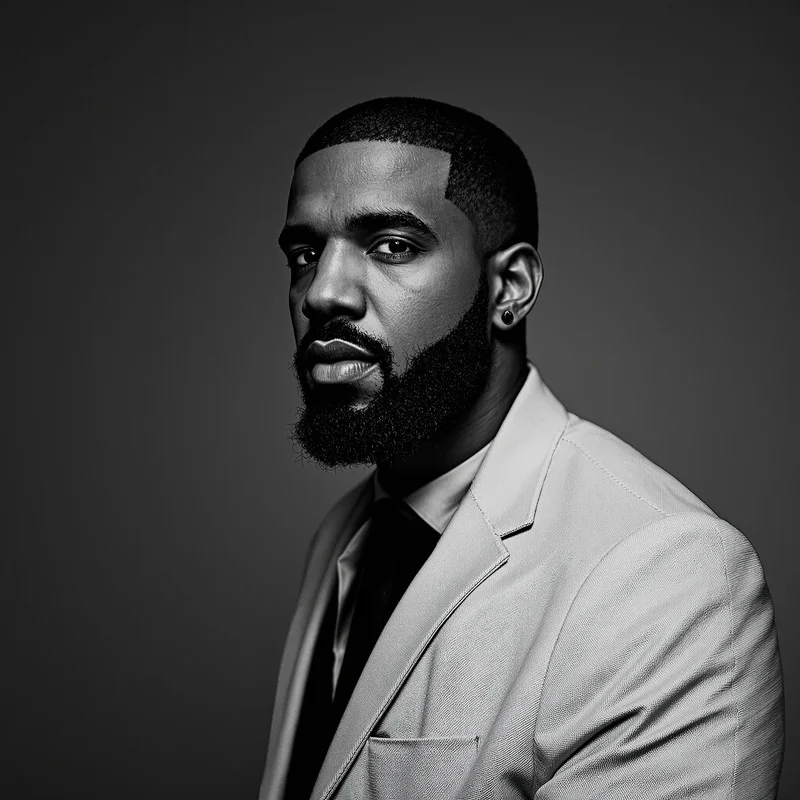 Black White Drake social avatar.