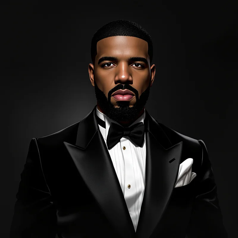 Drake Black Outfit gaming avatar.