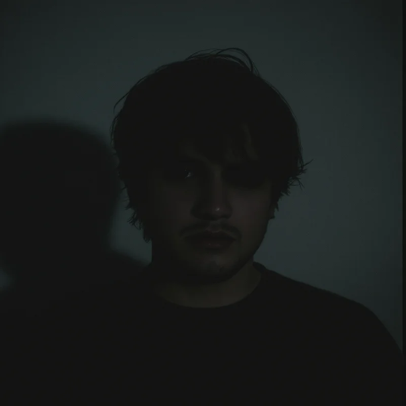 alt emo icon with low light for profile picture use