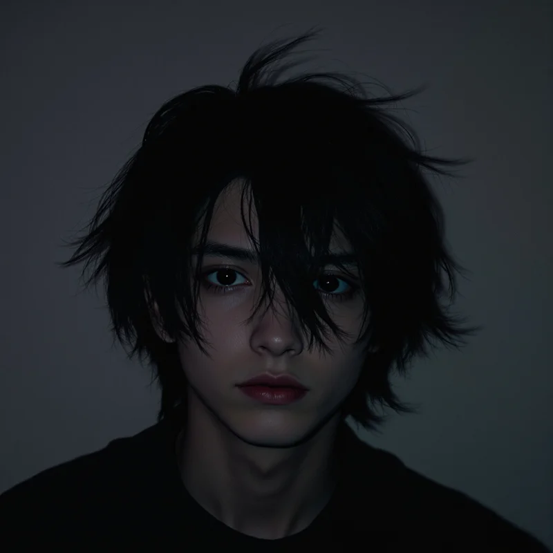 emo PFP portrait with dark tones for profile picture use