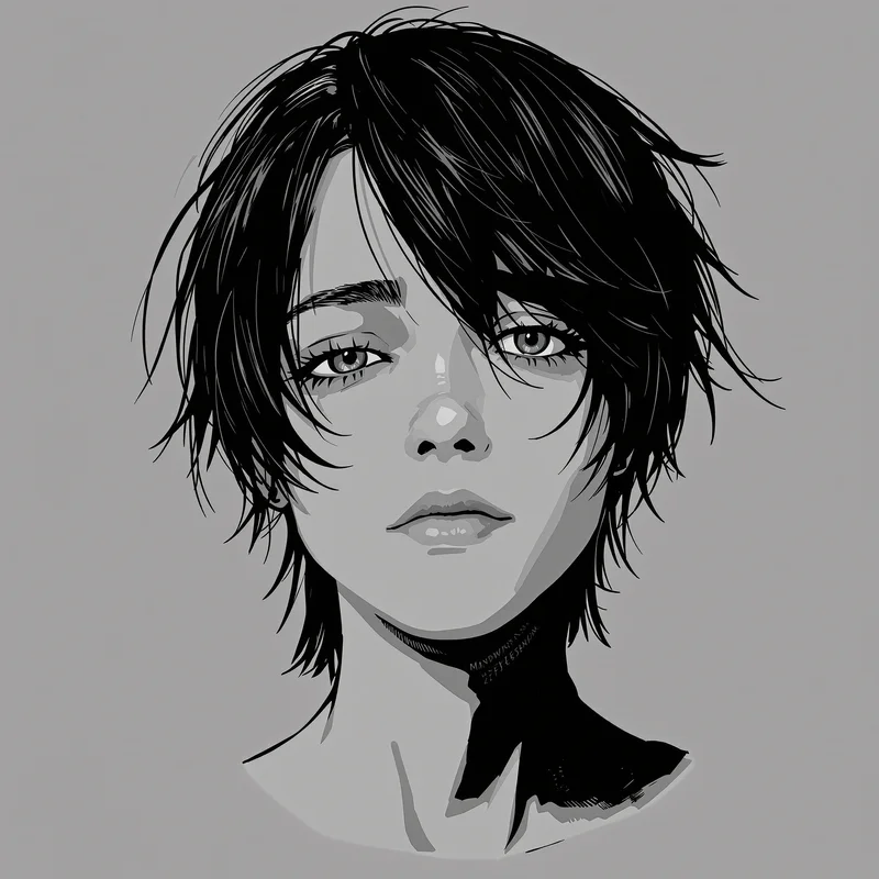 emo PFP portrait with dark tones for social media avatar