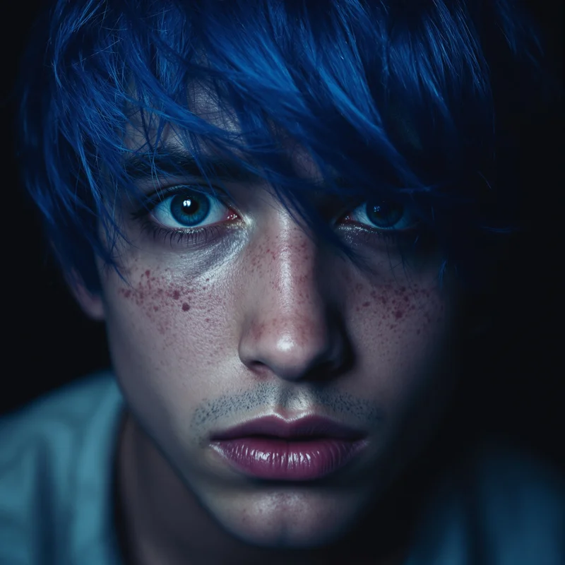 dark emo avatar with shadow lighting for emotional identity