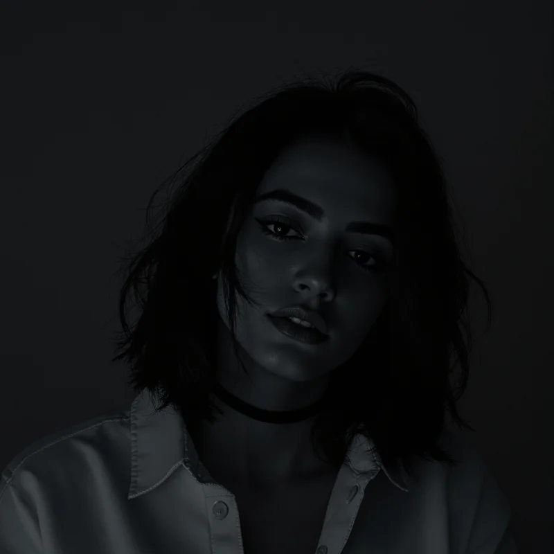 dark emo avatar with shadow lighting for profile picture use