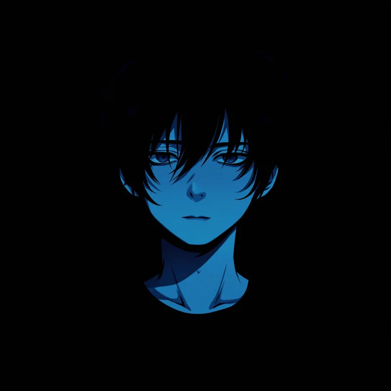 emo PFP portrait with low light for emotional identity