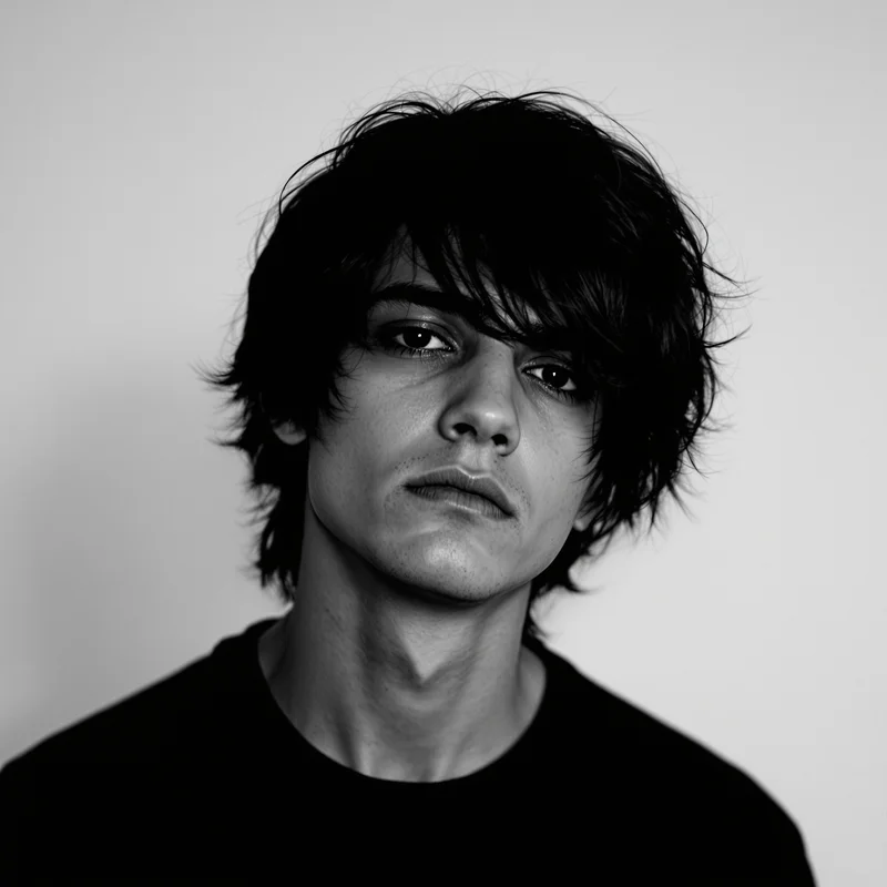 emo profile picture with muted colors for messaging profile icon