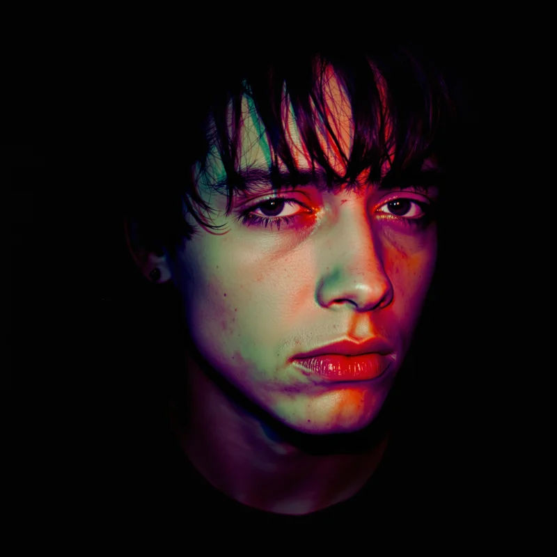 emo PFP portrait with muted colors for emotional identity