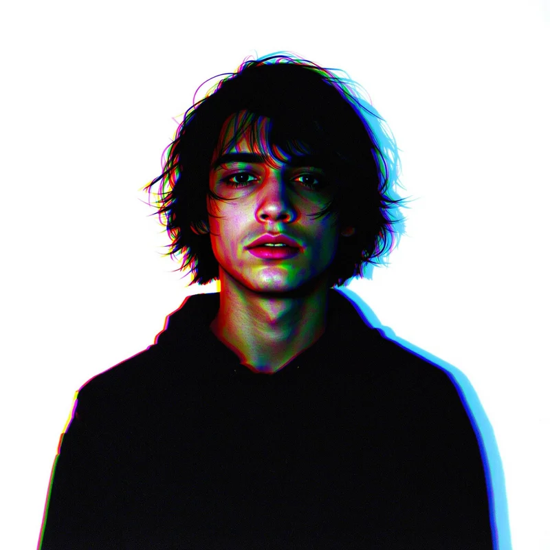 emo profile picture with shadow lighting for social media avatar
